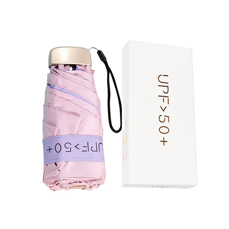 Customer's Logo Colored Glue Ultra Lightweight Carrying Pocket Umbrella 50% Discount