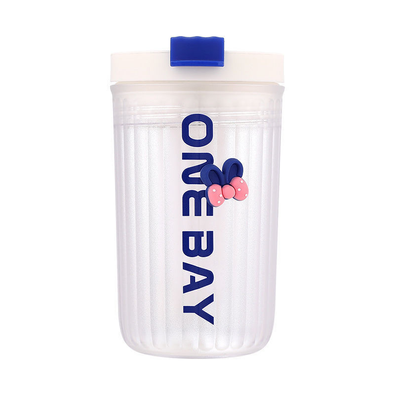 500ml Portable Coffee Cup High Aesthetic Tea Partition Plastic Cup for Office Products
