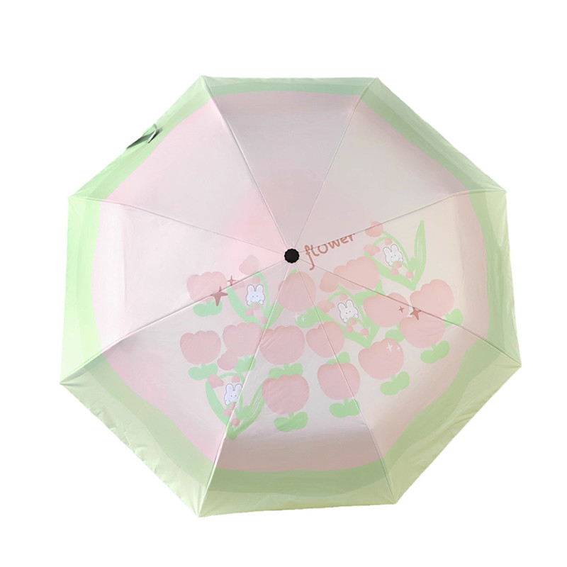 1 Color Printing Black Rubber Sunshade Umbrella for Wedding Favors Bridal Party Gifts