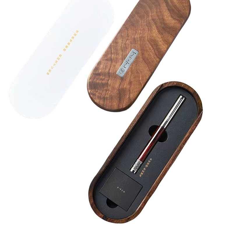 1 Color Printing Red Sandalwood Pen Set Pen Reincarnation Leaflet for Graphics and More