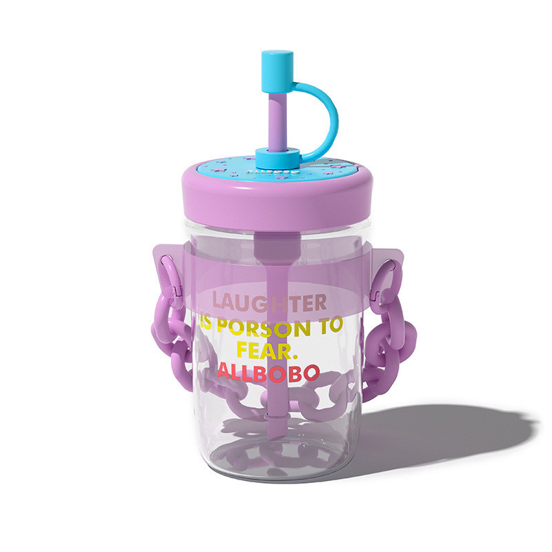 Travel Agency Employee Gift High Aesthetic Water Cup Design with Straw and Customer's Logo