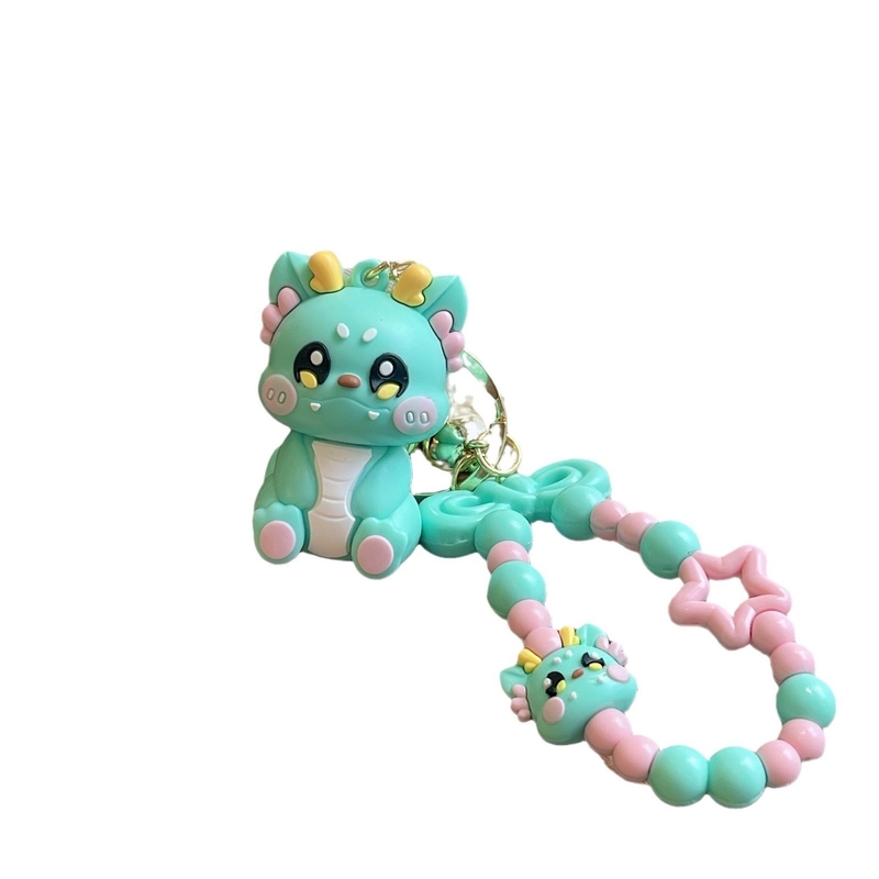 3.5cm*5cm PVC Dragon Keychain Cute Little Gift for Backpack Hanging Chain Included