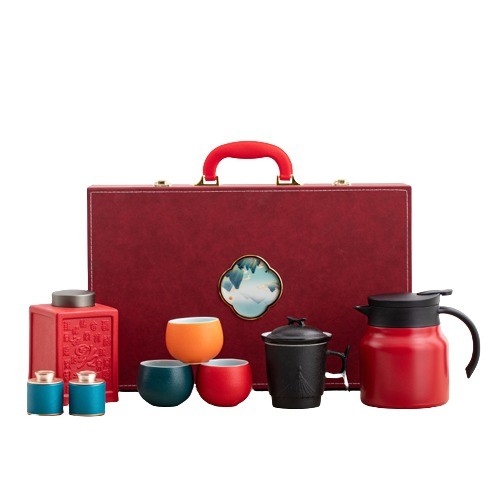 Hot-fix Graphics Printing for Agriculture End Stewed Teapot Set as Business Souvenirs