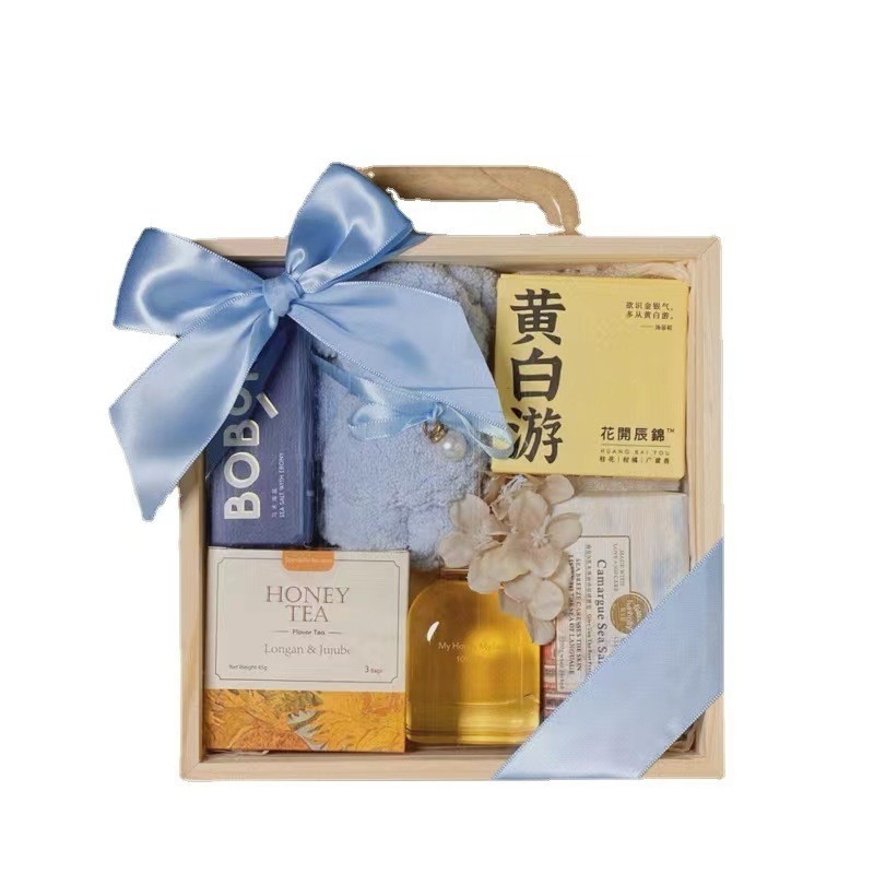 Alumni Relations/Class Reunions Acrylic Transparent Portable Wooden Box for Gift Bag