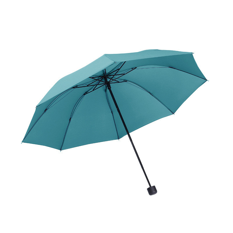 Customer's Logo Anti-Tri-fold Manual Eight-Bone Folding Umbrella for Weather and Rain