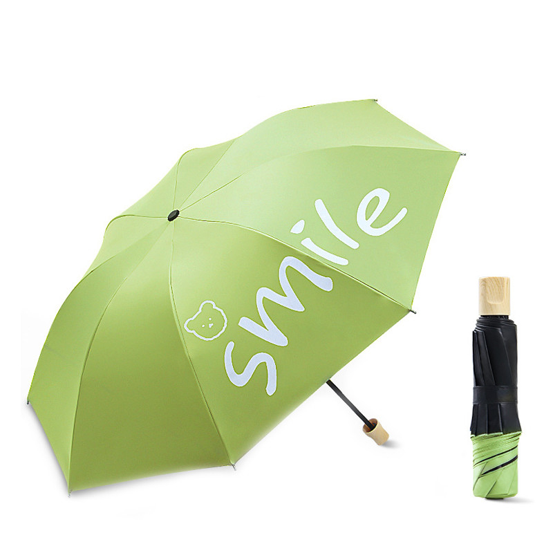 Morandi Color Folding Rubber Sunshade Umbrella for Agriculture Customer's Logo Included