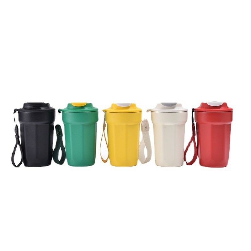 Silk Screen Printed Portable Rope Cup High Aesthetic Qiqu Insulated Cup for Office