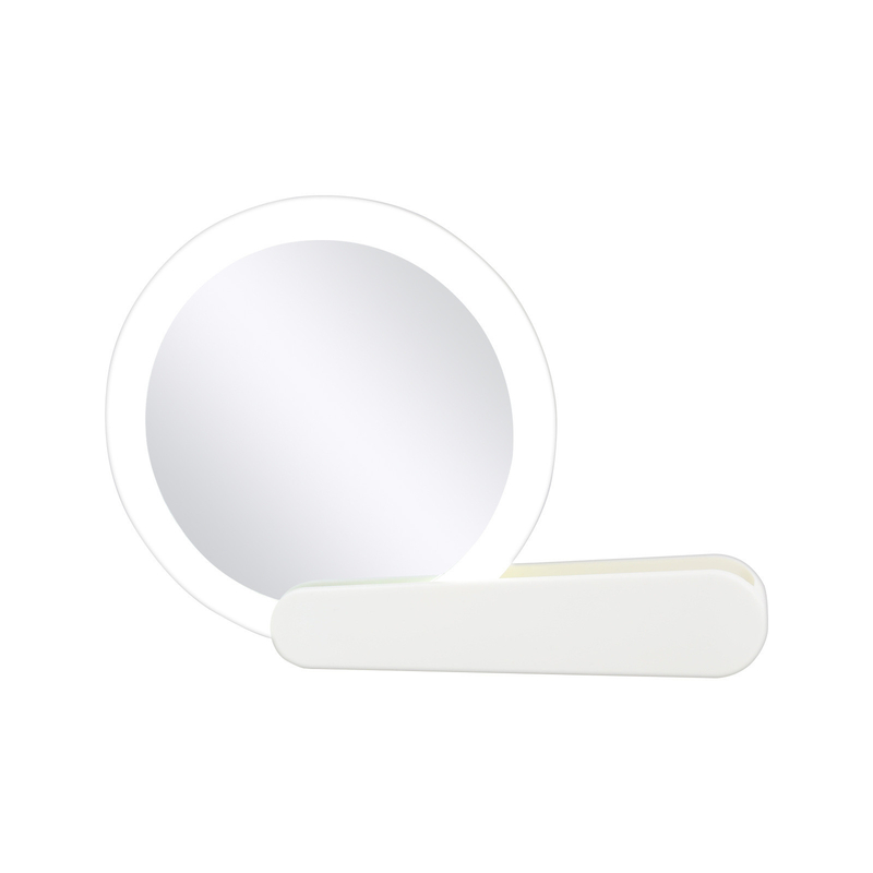 Effortlessly Beautiful Portable Foldable Handheld LED Makeup Mirror with UV Printing