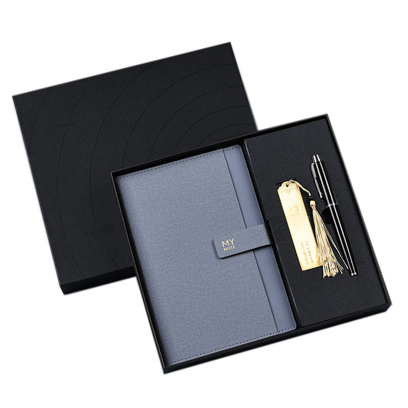 A5 Notebook Bookmark Signature Pen Set Custom Logo Business Gift Box for Sports and Games