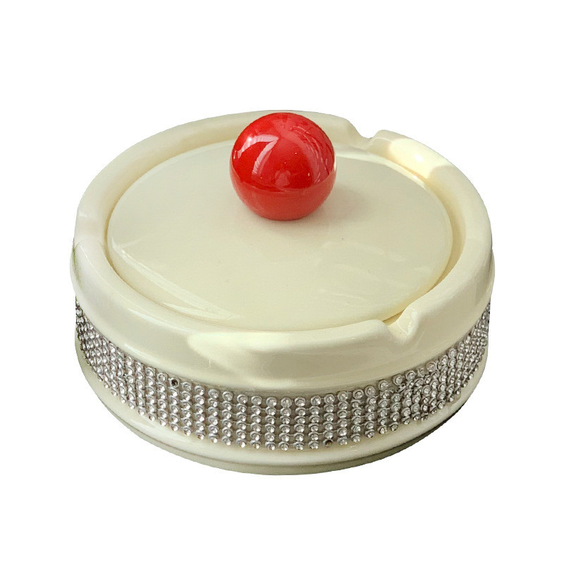 Novelty Gifts High Aesthetic Ceramic Ashtray for Office Creative Tabletop Decorations