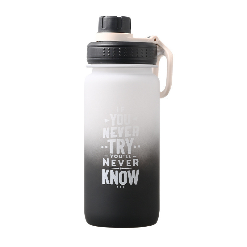 UV Printing Gradient Frosted Space Pot Plastic Sports Water Bottle for Activities