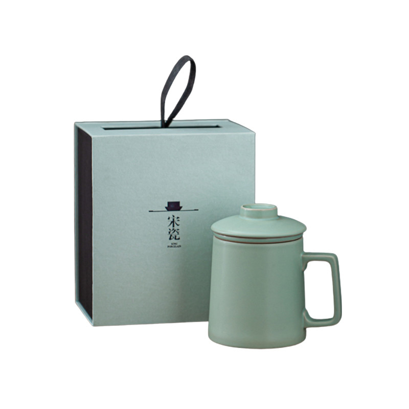 Elegant Ceramic Tea Cup Set for Office Tea Making and Water Filtering Perfect Business Gift