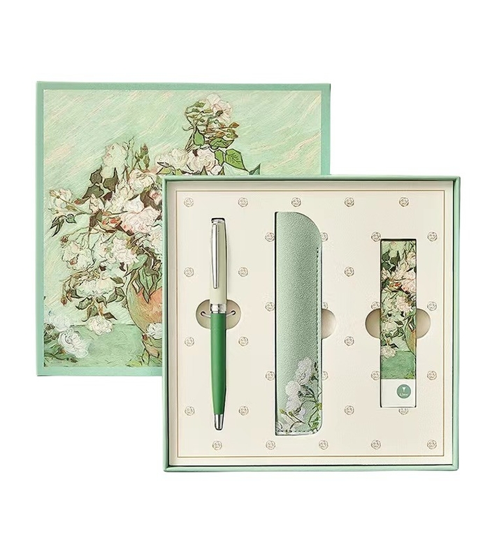 Custom Logo White Rose Pearl Pen Signature Pen for High Appearance and Neutral Office