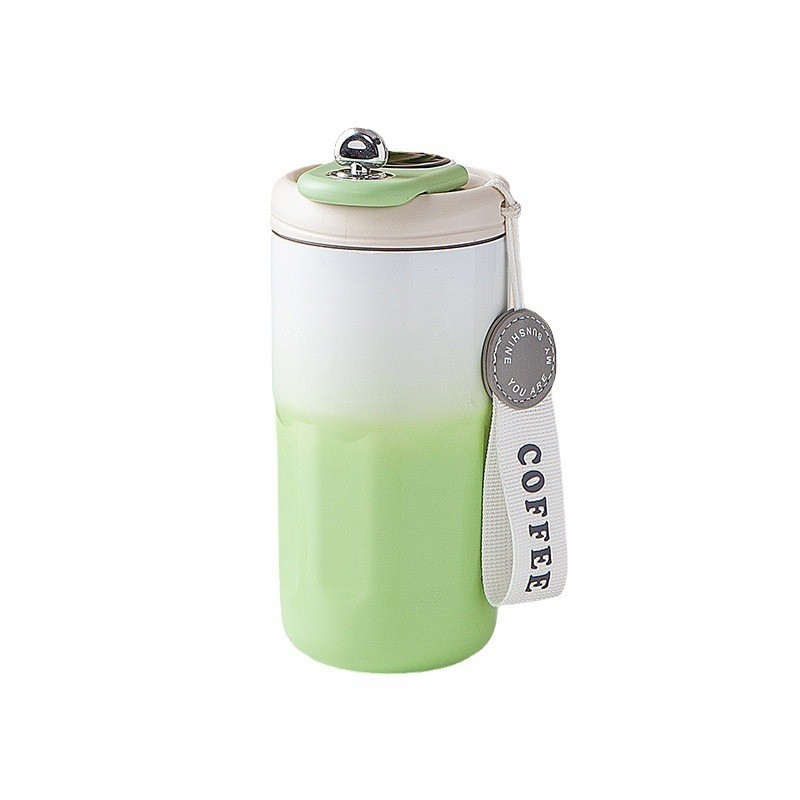 Light Luxury Gradient Color Temperature Display Insulated 316 Coffee Cup for Office