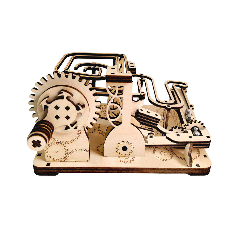 Wooden Track Ball Mechanical Transmission Model Versatile DIY Puzzle Toy for All Ages