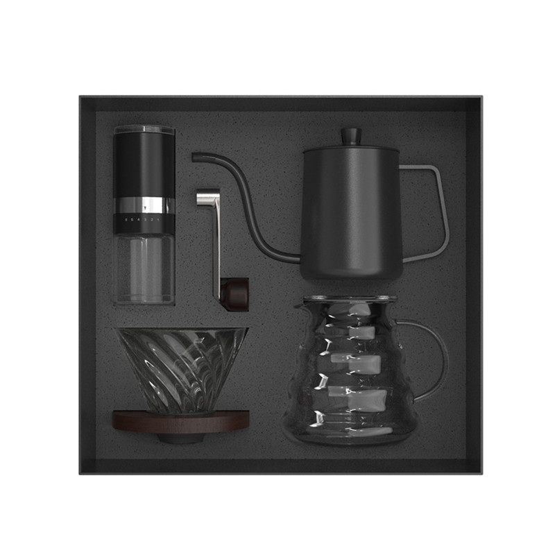 Coffee Utensils Set of Four for Agriculture Hand Brewed Pot Grinder Funnel Sharing Cup