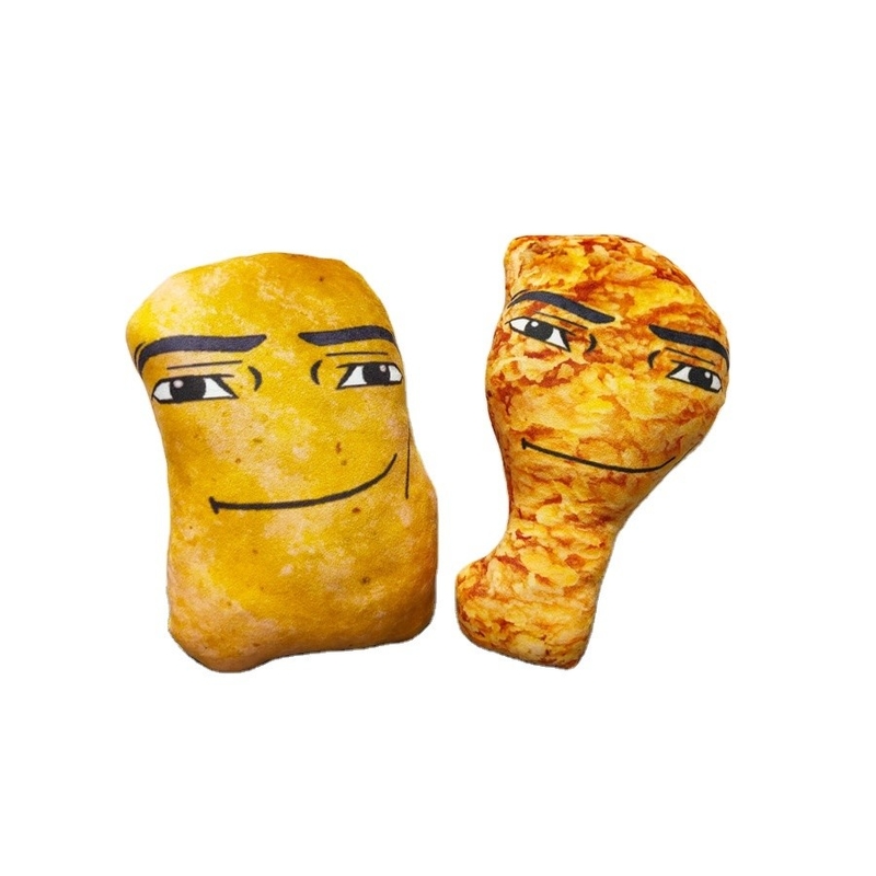 Other Singing Chicken Block Chicken Leg Expression Pack Toy Game Plush Doll Toy for Kids