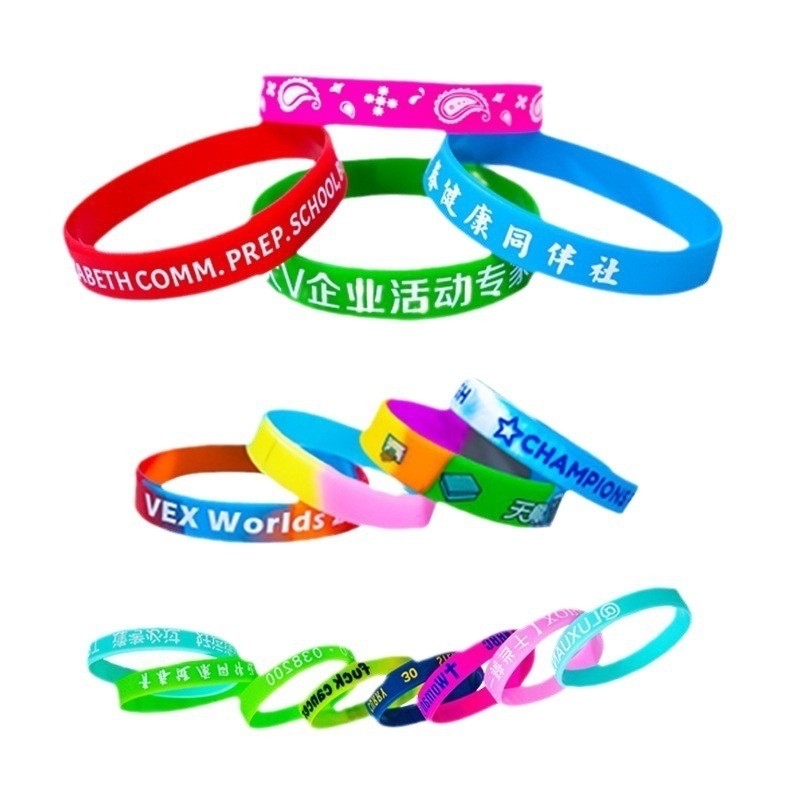 LED Light Novelty Gifts Silicone Wristband with Luminous Lettering and Customized Color