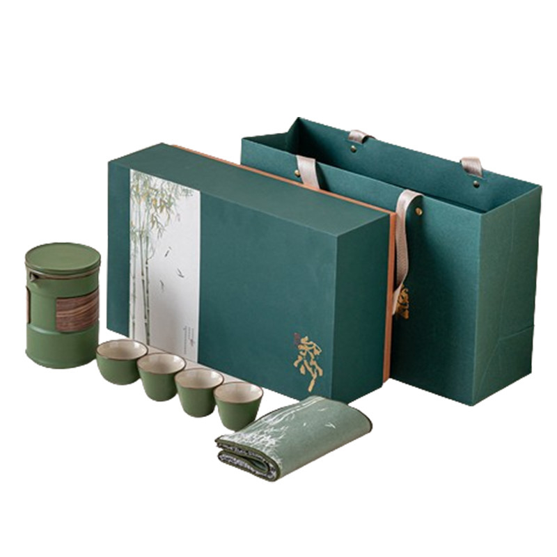 Presentation Gift Set Customer's Logo Tea Set Teapot Master Cup Tea Cup*3 Tea Towel*1
