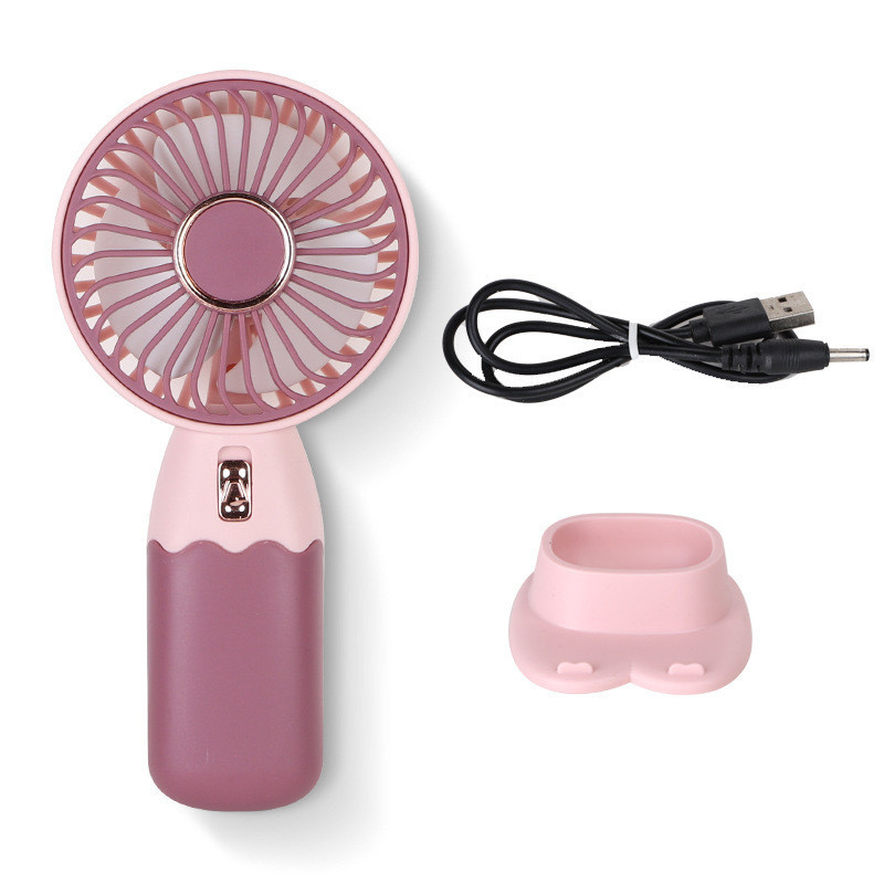 Creative Cartoon Mini Handheld Cooling Small Fan Portable USB Charging Phone Stand Small Fan 2024 RAMADAN Product