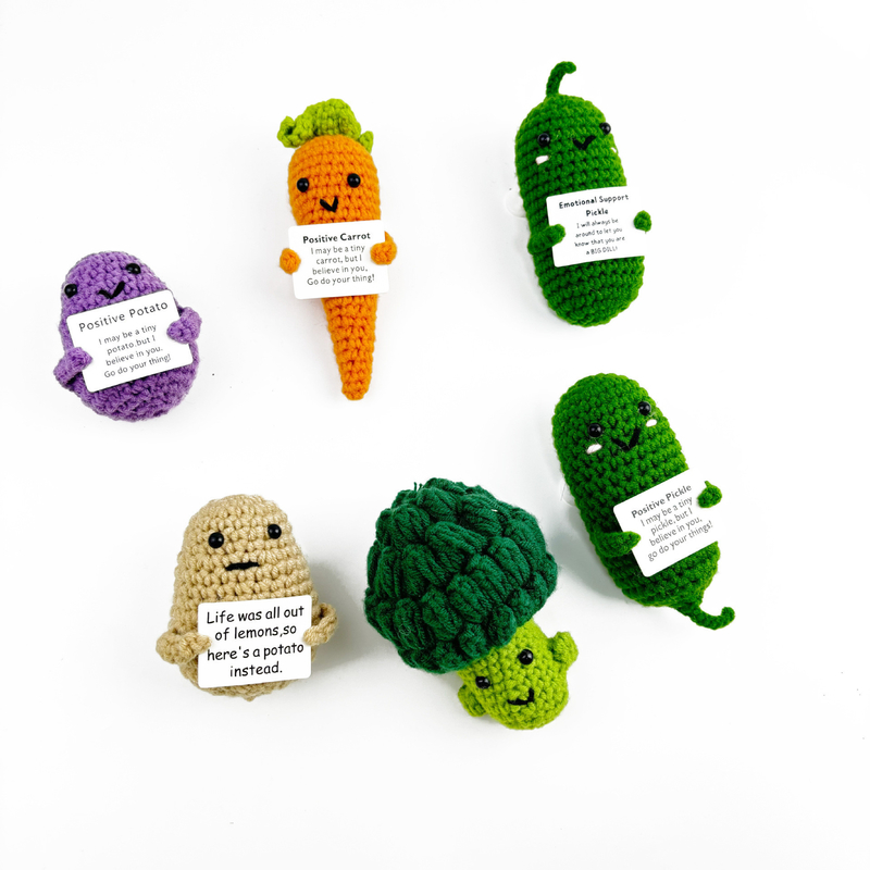 Potato Doll Pendants Handmade Knitted Toy Gift with Positive Energy Customized Size