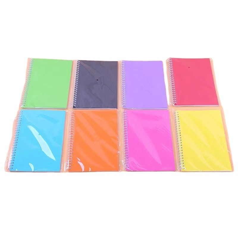Minimalist Notepad Set Solid Color Coil Design Multiple Colors and Paper for 2024 Gift