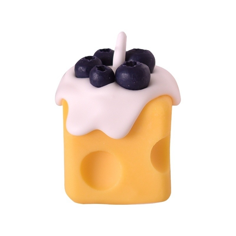 Stone Style Cute Cheese Aromatherapy Candle Handheld Gift Box for Girls' Birthday Joy