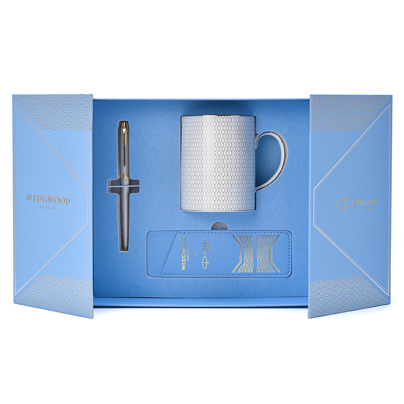 IM Twilight City Pearl Pen Wedgwood Platinum Geometry Mug Joint Set for Event Gifting