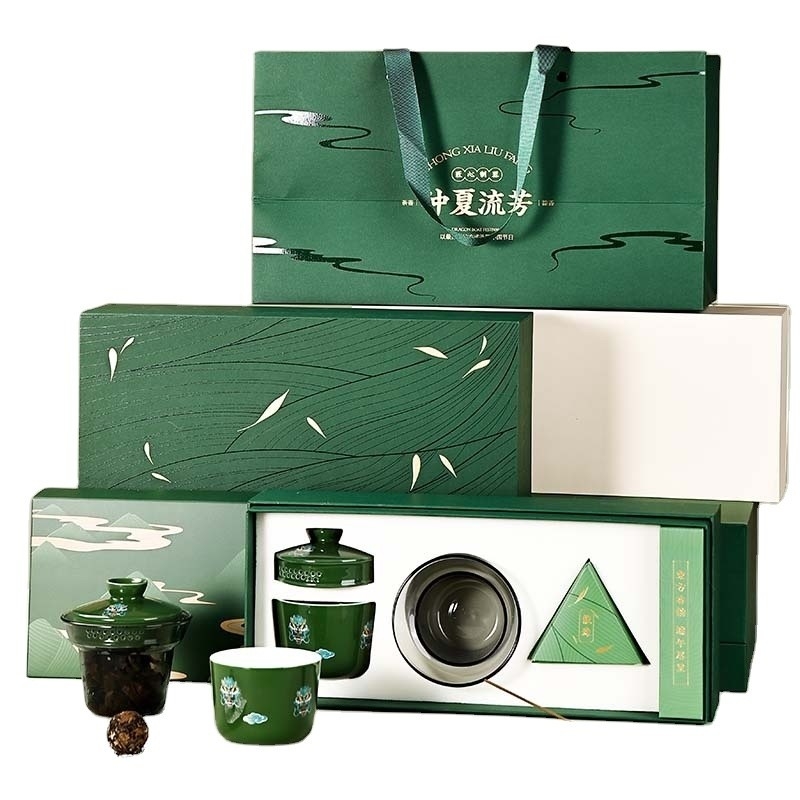 Dragon Pearl Tea Balls and Mugwort Fragrance Tea Set in Customized Size Plastic Box
