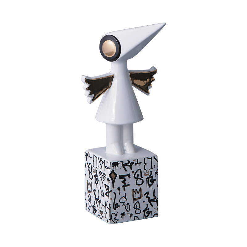 Father's Day Occasion Ada Crow Colored Glazed Ceramic Decoration from Monument Valley