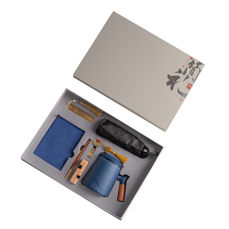 Customized Water Cup Business Gift Set for Hotel and Resort Enterprise Office Gift Box