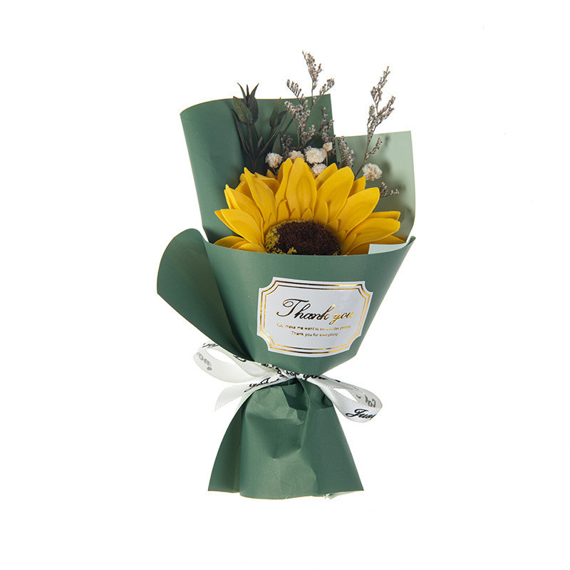 4 Color Graphics Printed Festival Bouquet Soap Flower Perfect for Back to School Gift