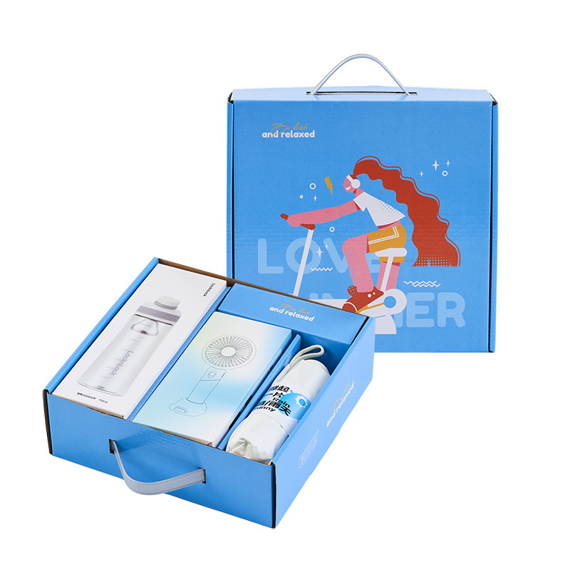 UV Printing Summer Appointment Gift Box Lock Water Cup Portable Fan UV Portable Umbrella