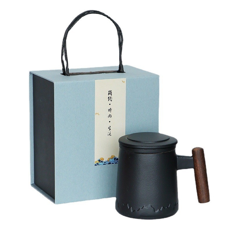 Tea Cups Brewing Ceramic Lid Gift Box Set as a Commemorative April Fool's Day Gift