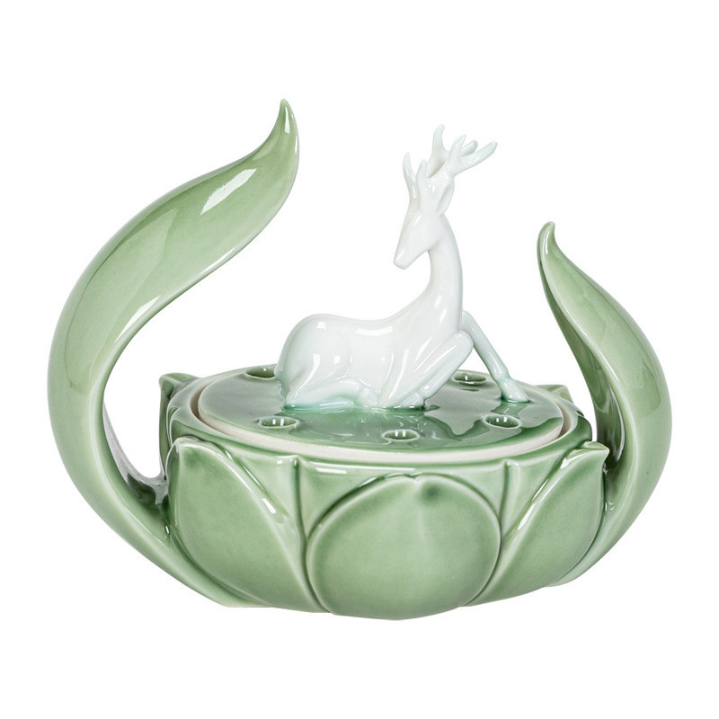 Decorative Arts and Crafts Ornaments Zhaocai Xiaolu Plate Incense Stove for Clubhouse