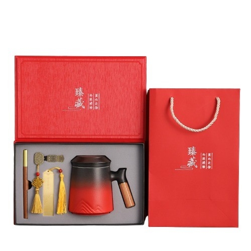 Fu Lu Storage Fast Cup Set in Portable Leather Gift Box Perfect for Special Occasions