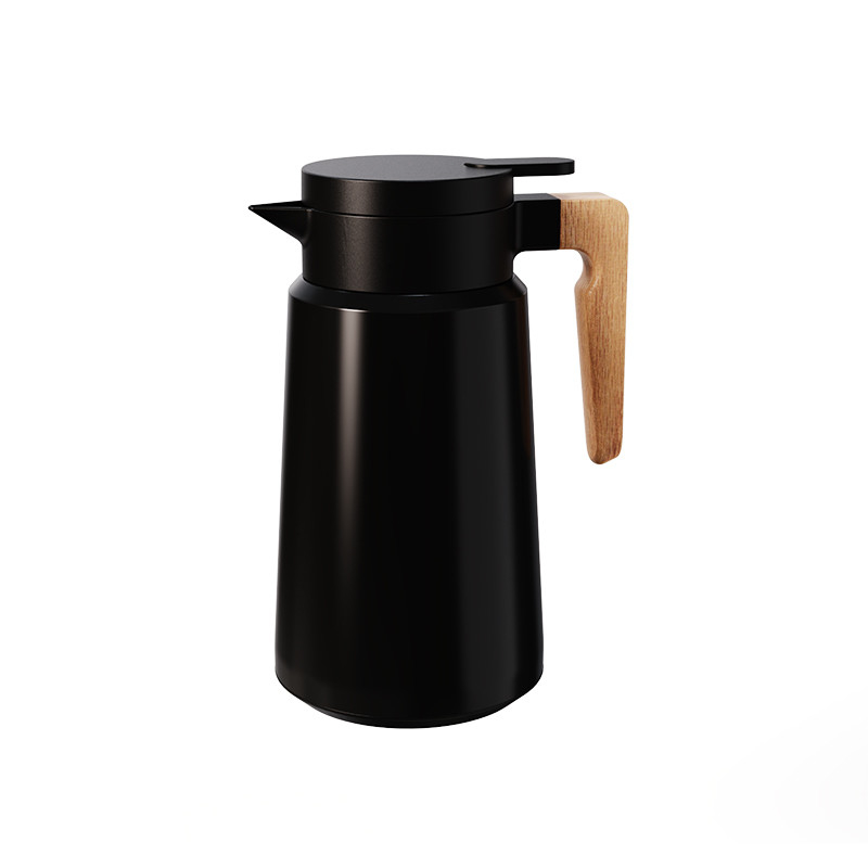 Stay Hydrated at Work with Nordic Style Wooden Handle Insulated Kettle Large Capacity