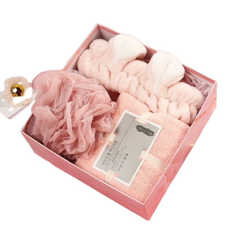 Perfect Gift for Travelers Coral Velvet Absorbent Bear Towel Set in Customized Colors