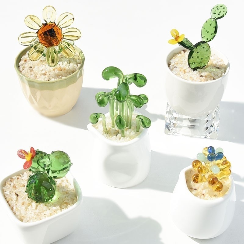 Promotion Decorate Gifts Glass Ornaments for Succulent Cacti and Potted Plants