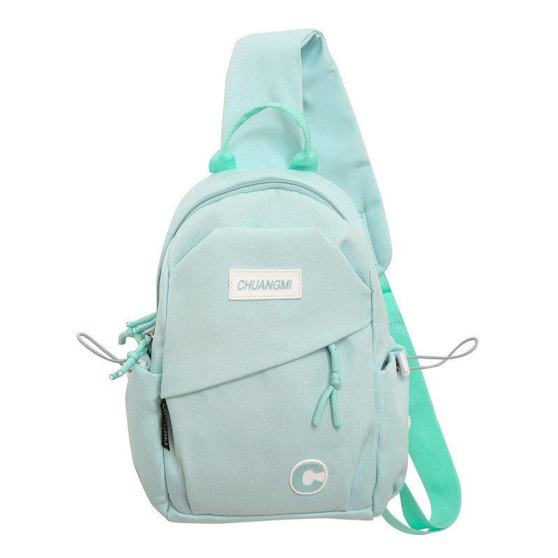 2 Color Printing Fashion Chest Bag Lightweight Sports Shoulder Bag for Employee Gift